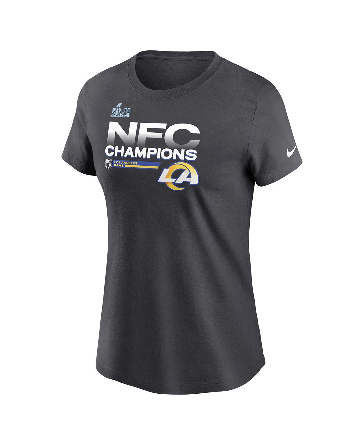 Женская футболка los angeles rams nfc champions trophy collection Nike