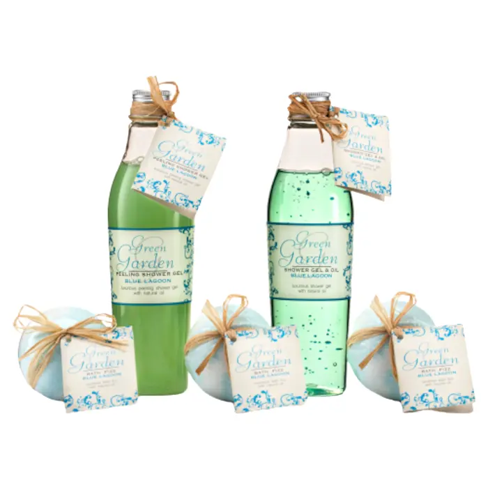 

Green Garden Blue Lagoon набор: пена для ванны, 400 мл + гель для душа, 250 мл + соль для ванны, 600 г + шарик для ванны, 3x100 г