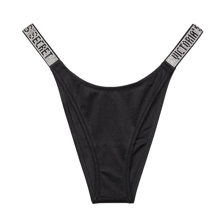 

Низ купальника с блестящим ремешком Victoria's Secret, черный