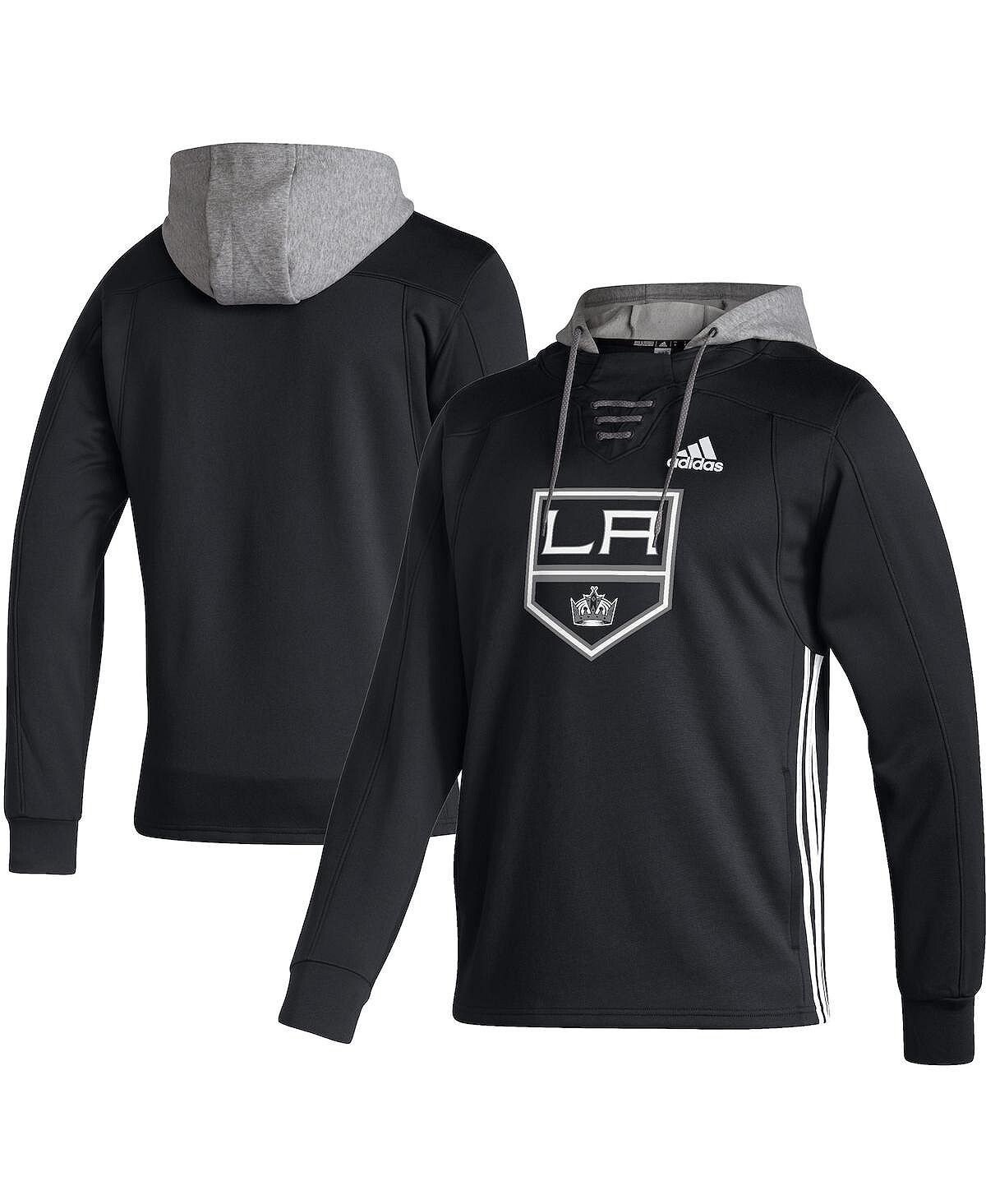 

Мужская черная толстовка с капюшоном aeroready из кружева los angeles kings skate lace adidas, черный