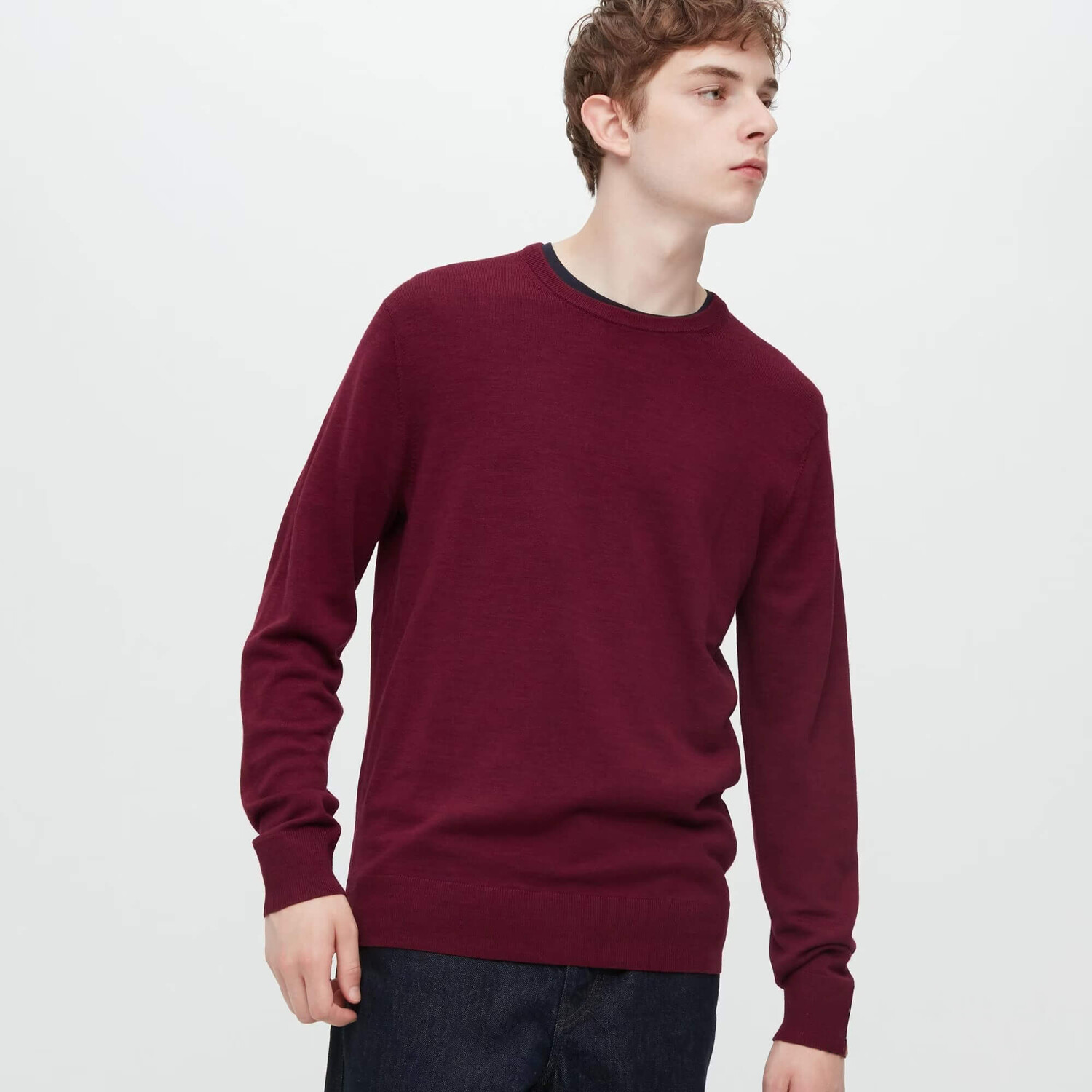 Uniqlo extra fine merino crew neck sweater sale