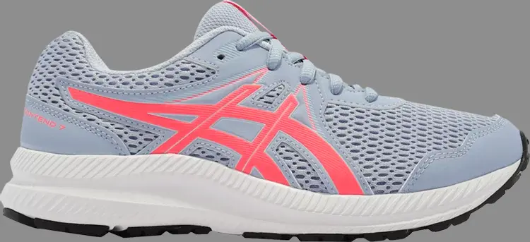 

Лимитированные кроссовки contend 7 gs 'mist blazing coral' Asics, серый