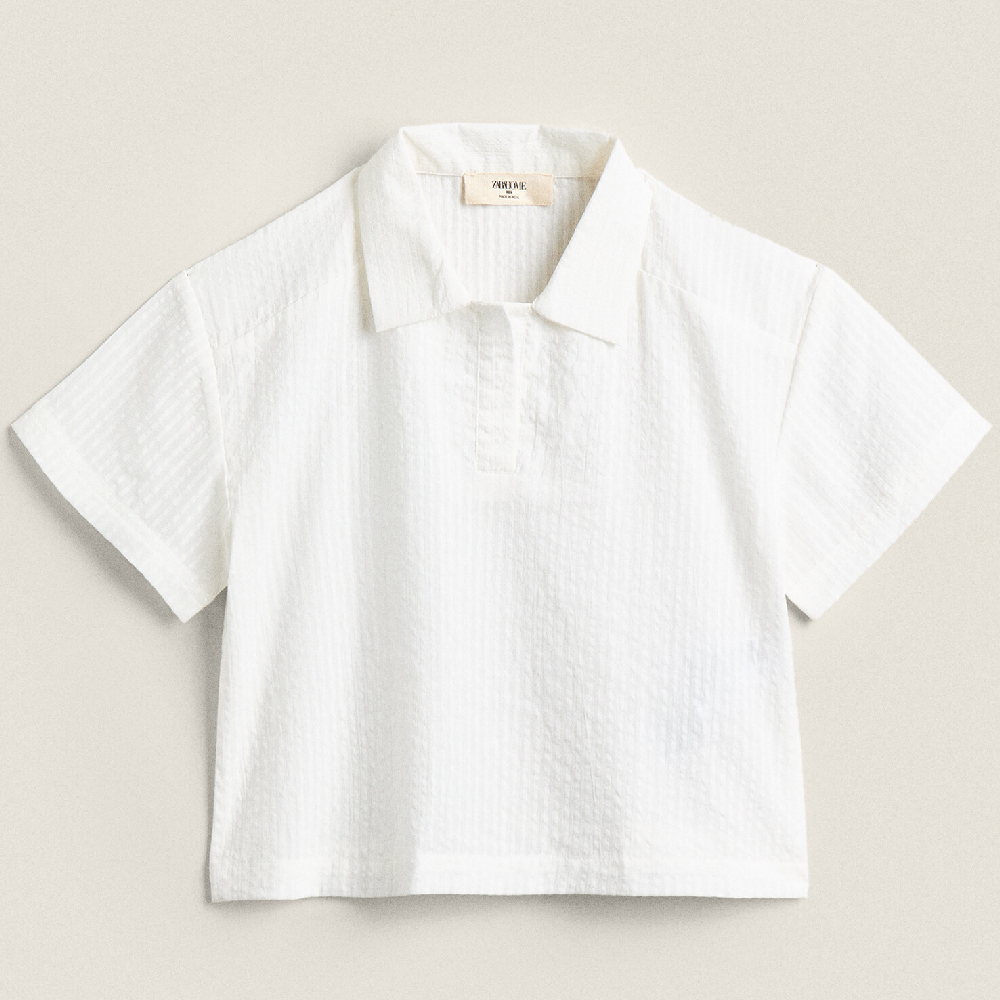 Рубашка Zara Home Children’s Cotton Knit Beach, светло-бежевый