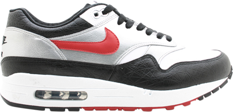 Кроссовки Nike Air Max 1 'Metallic Silver Black Red', черный - фото