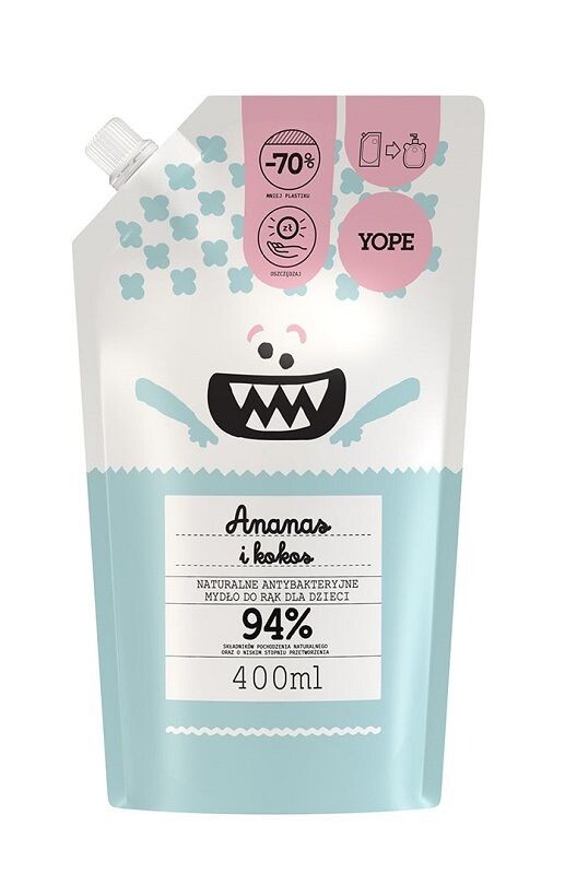 

Yope Ananas i Kokos Refill детское мыло, 400 ml