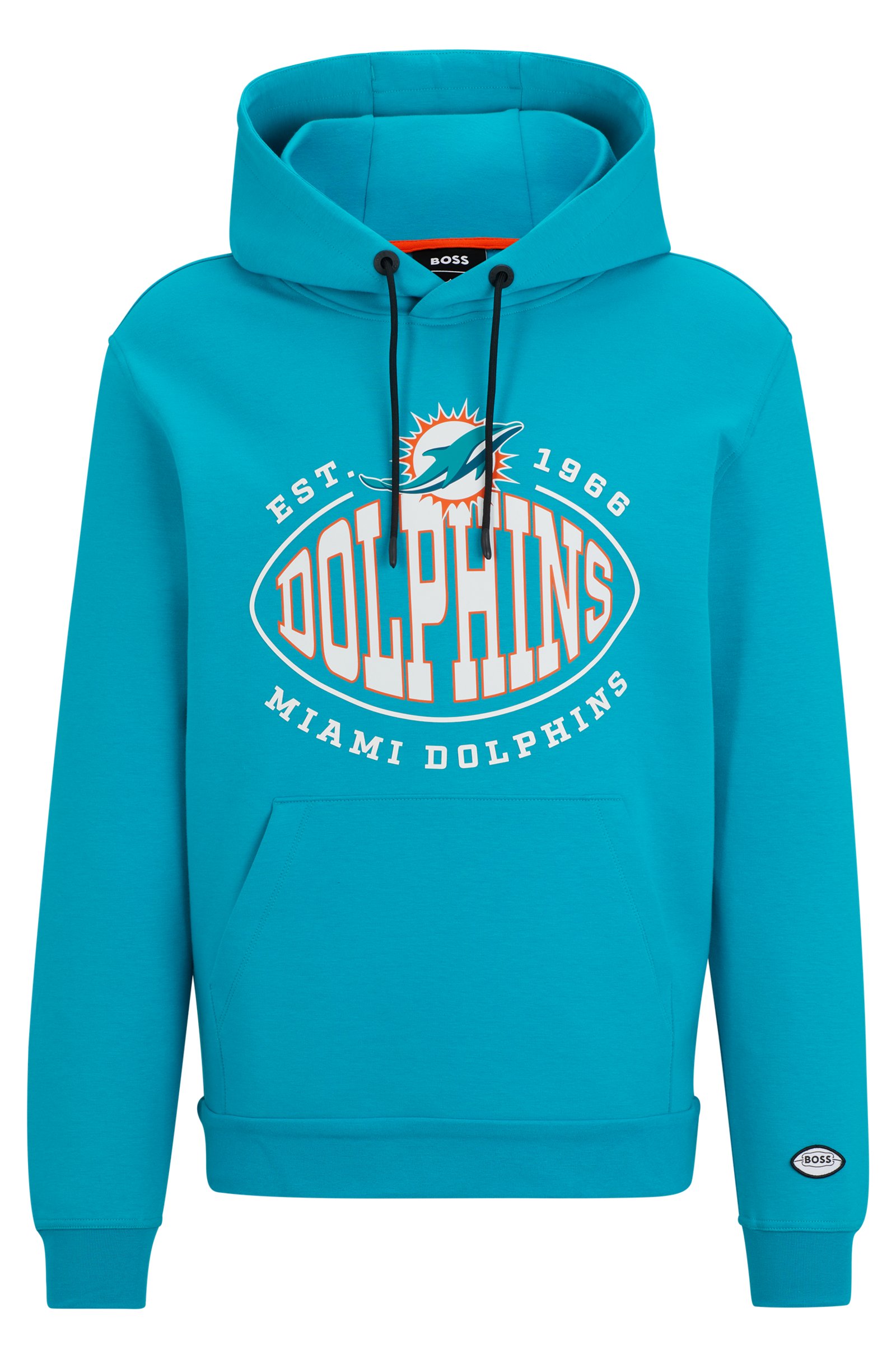 Толстовка Boss X Nfl Cotton-blend With Collaborative Branding, Dolphins