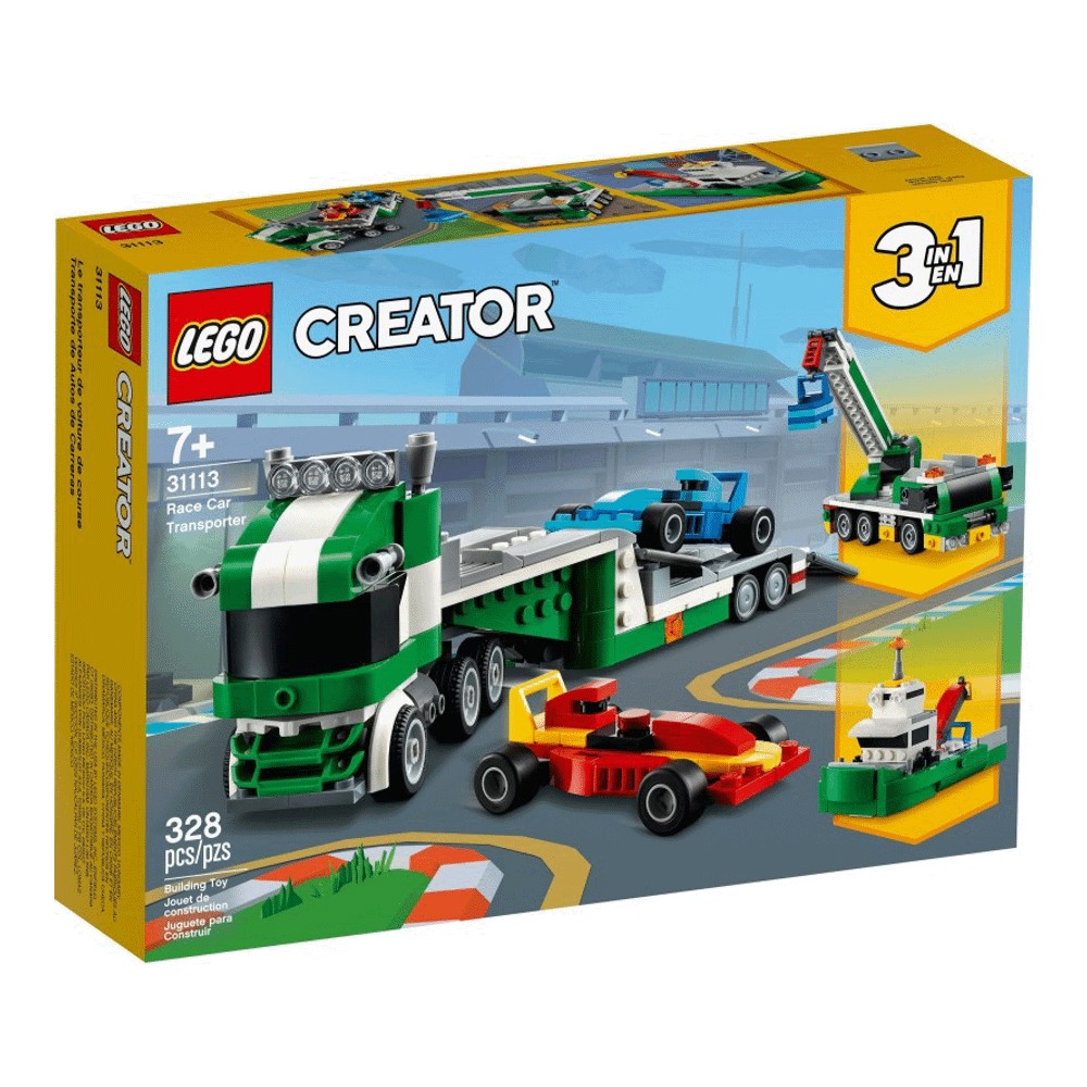 Конструктор LEGO Creator 31113 Транспортировщик гоночных автомобилей конструктор lego city 60254 транспортировщик скоростных катеров