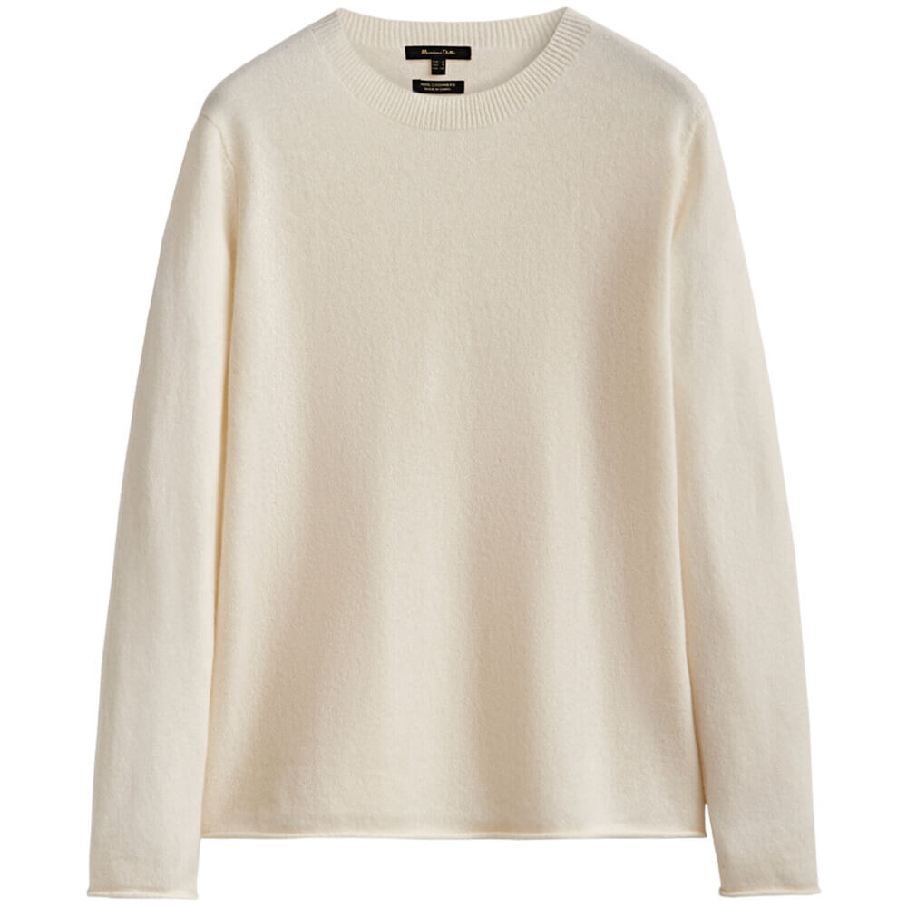 

Свитер Massimo Dutti Cashmere Crew Neck, кремовый, Бежевый
