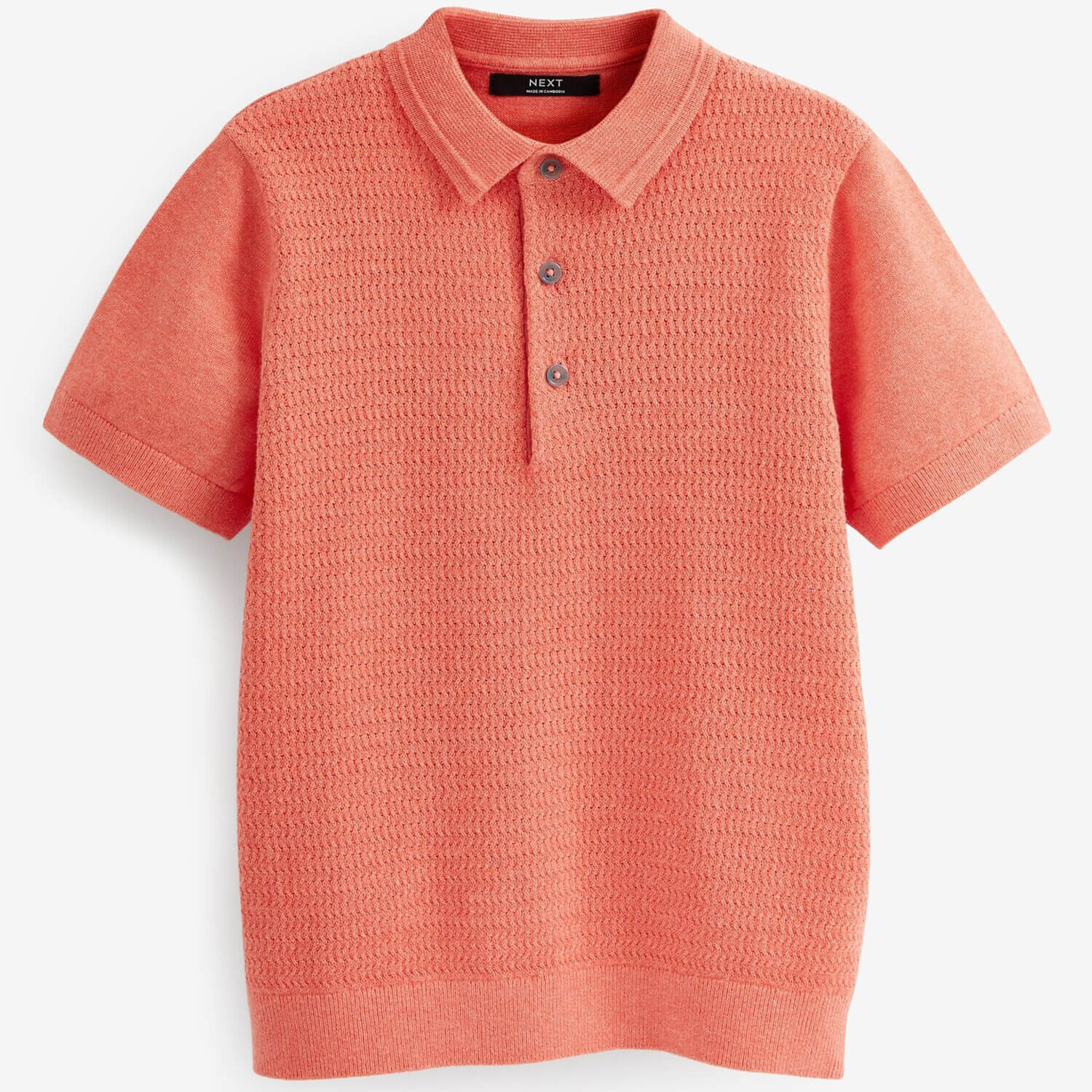 

Футболка-поло Next Short Sleeve Textured Standard, розовый
