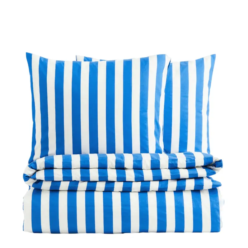 

Комплект двуспального постельного белья H&M Home, белый/синий