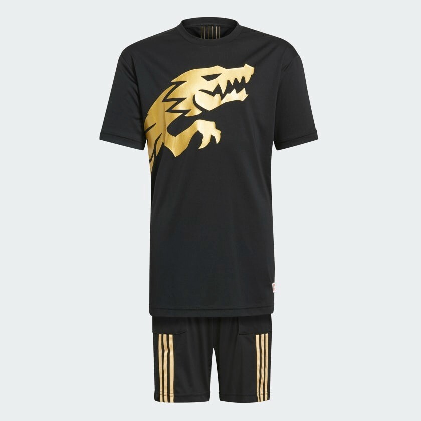 

Детский комплект Adidas Sportswear х Lego Ninjago, 2 предмета, черный/золотистый