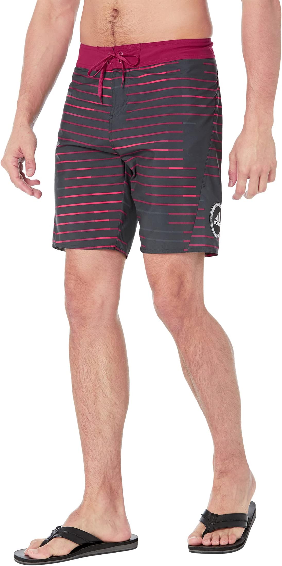 

Шорты для плавания Adidas Melbourne Graphic 19" Boardshorts, цвет Black/Vivid Red