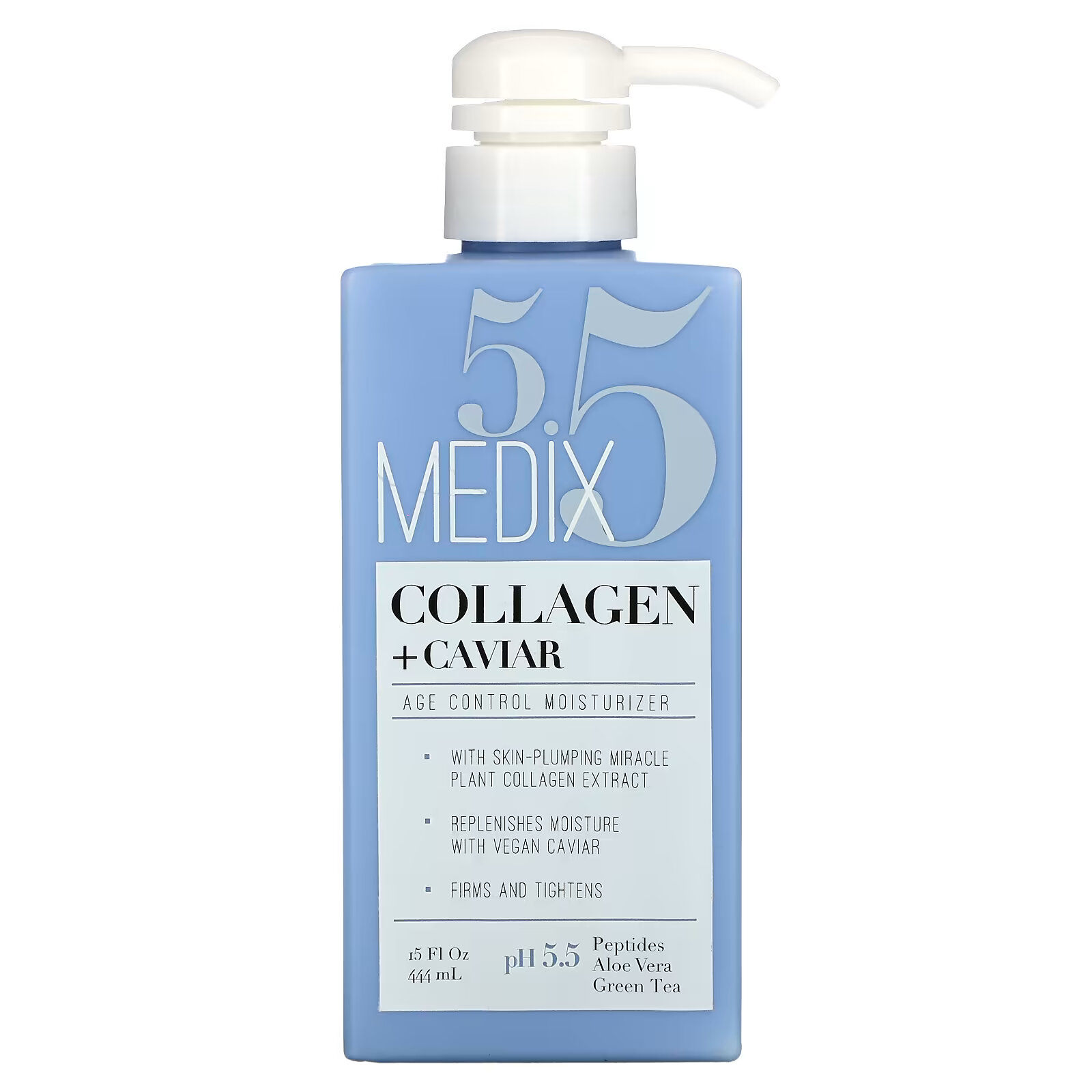 Medix 5.5, Collagen + Caviar, увлажняющее средство для контроля возраста, 444 мл (15 жидк. Унций) medix 5 5 витамин c и куркума укрепляющий и осветляющий крем 444 мл 15 жидк унций