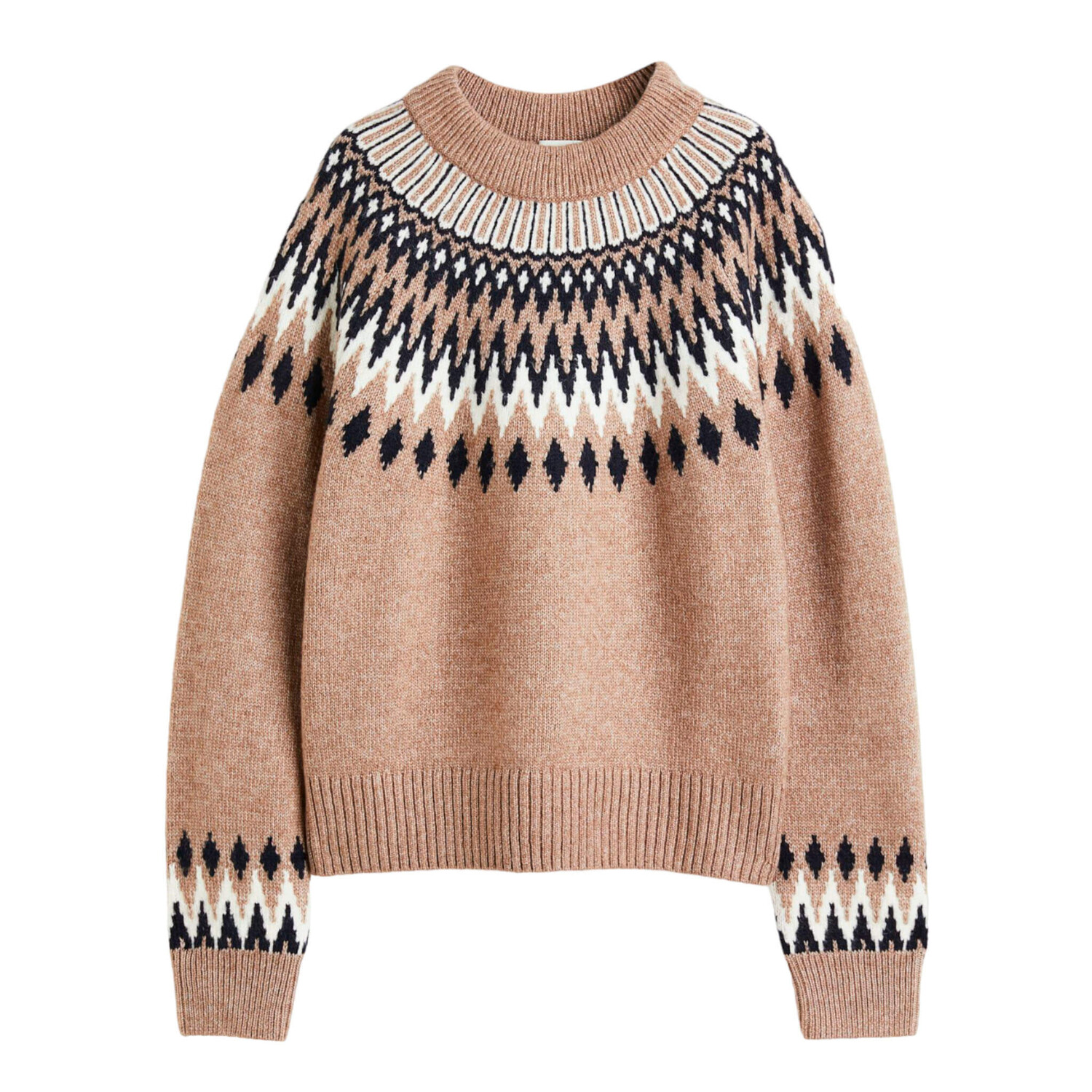 

Свитер H&M Jacquard, бежевый