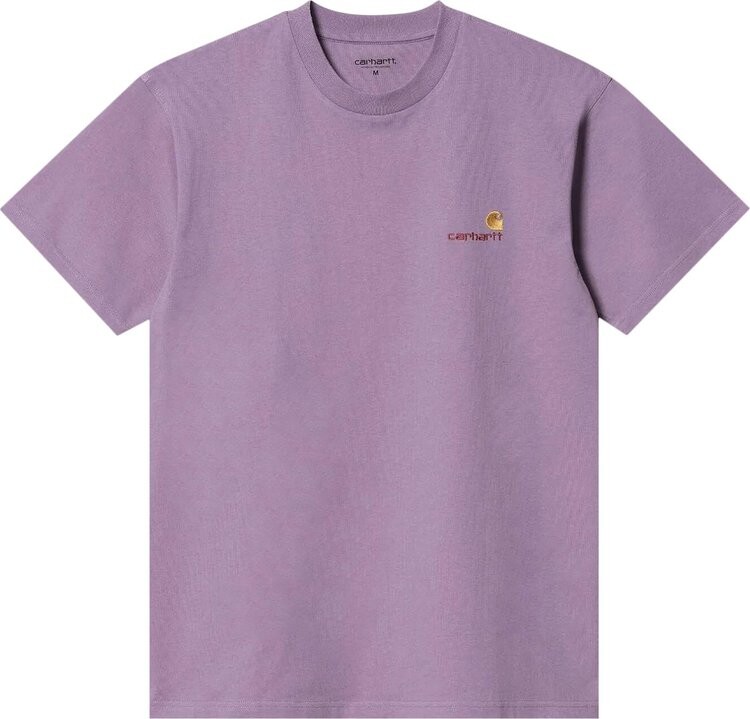

Футболка Carhartt WIP American Script Short-Sleeve T-Shirt 'Purple', фиолетовый