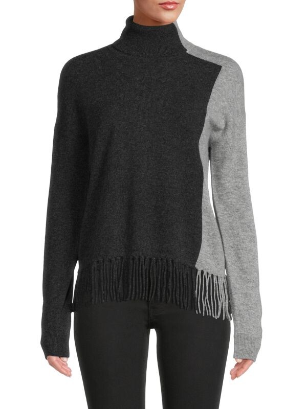 

Кашемировая водолазка с бахромой Sofia Cashmere Burgundy