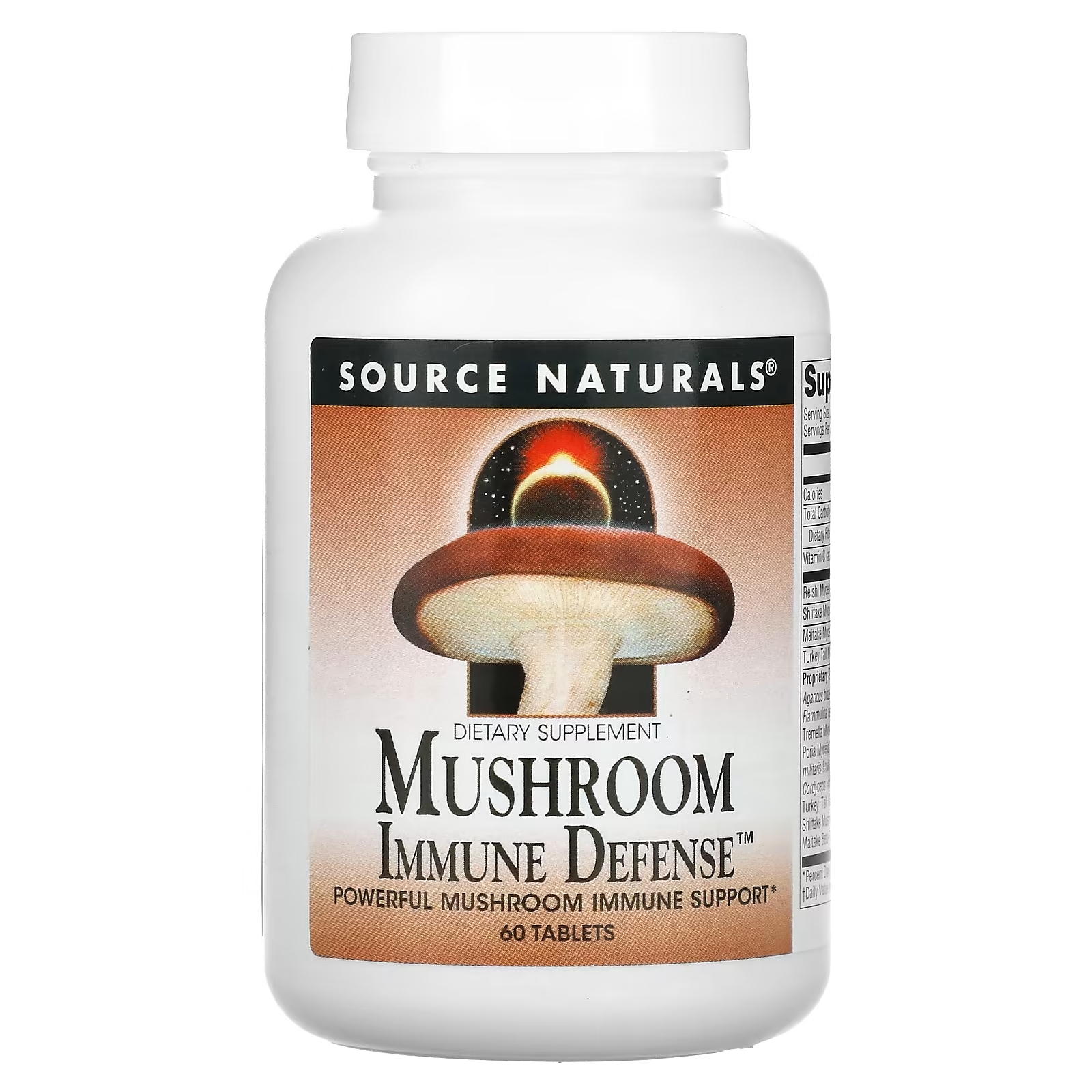 Source Naturals Mushroom Immune Defense комплекс из 16 грибов, 60 таблеток source naturals грибная иммунная защита комплекс из 16 грибов 120 таблеток