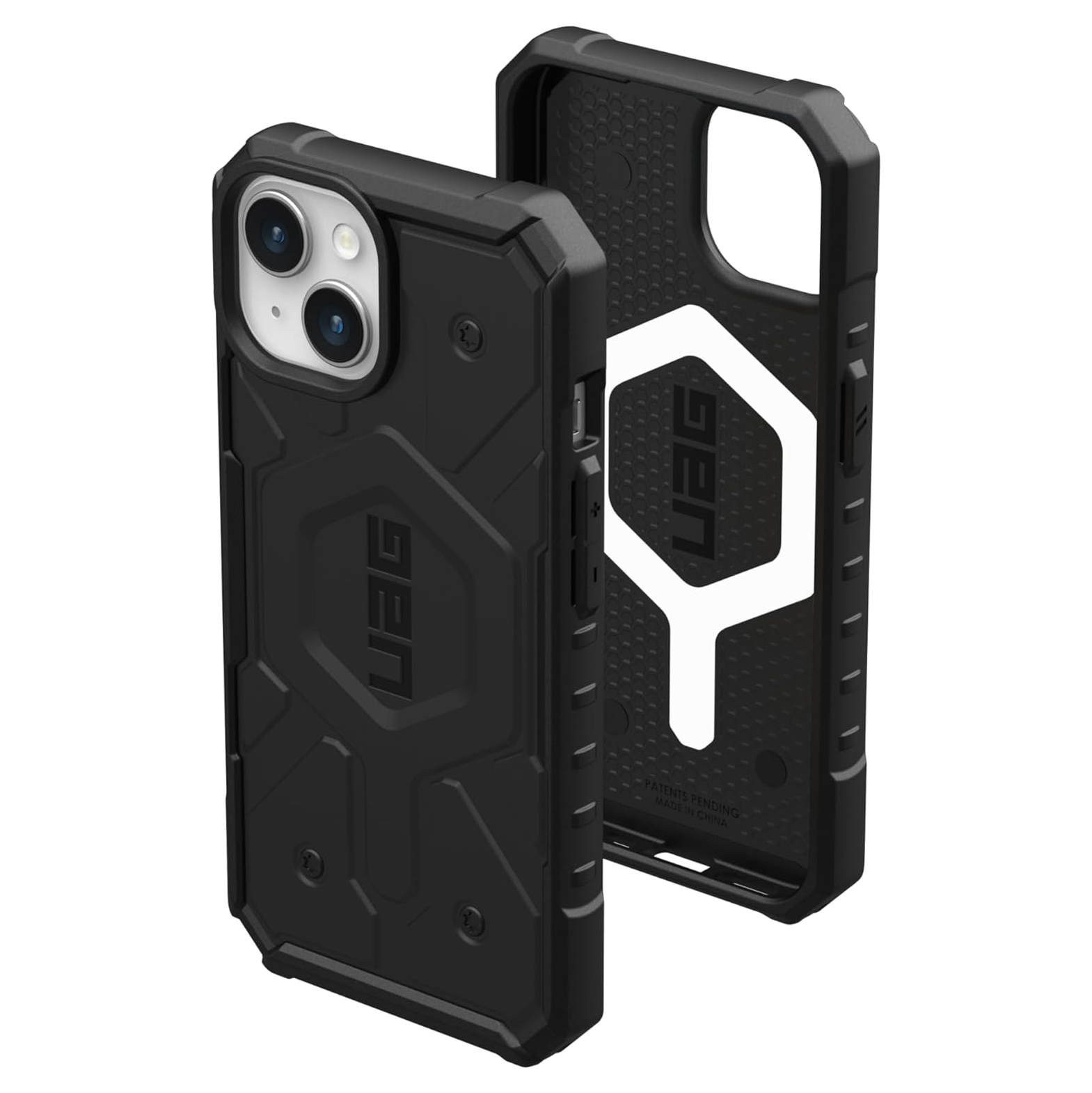 чехол uag pathfinder с поддержкой magsafe для iphone 15 pro max серый Чехол UAG Pathfinder для iPhone 15, Black