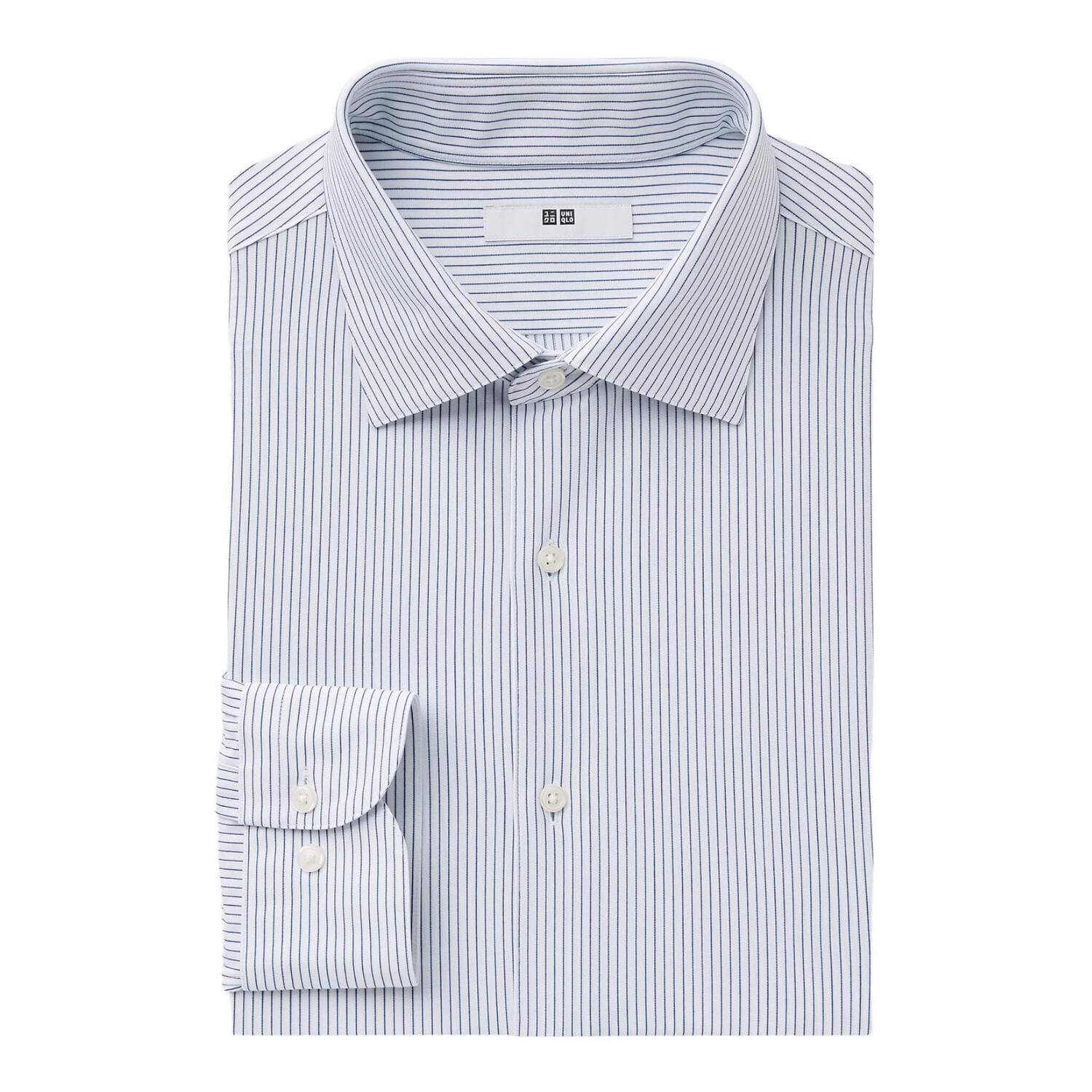 

Рубашка Uniqlo Non-iron Jersey Regular Fit Striped, голубой