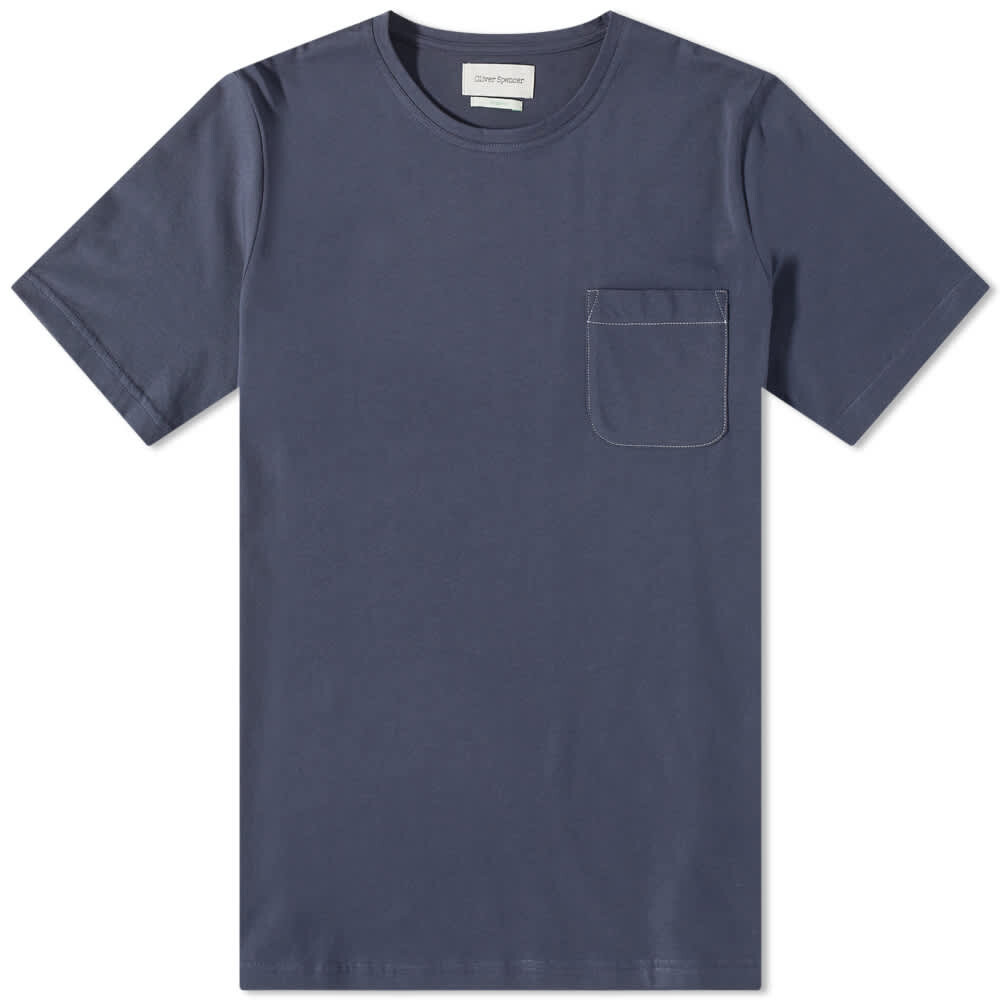 

Футболка Oliver Spencer Oli's Contrast Stitch Tee, Серый