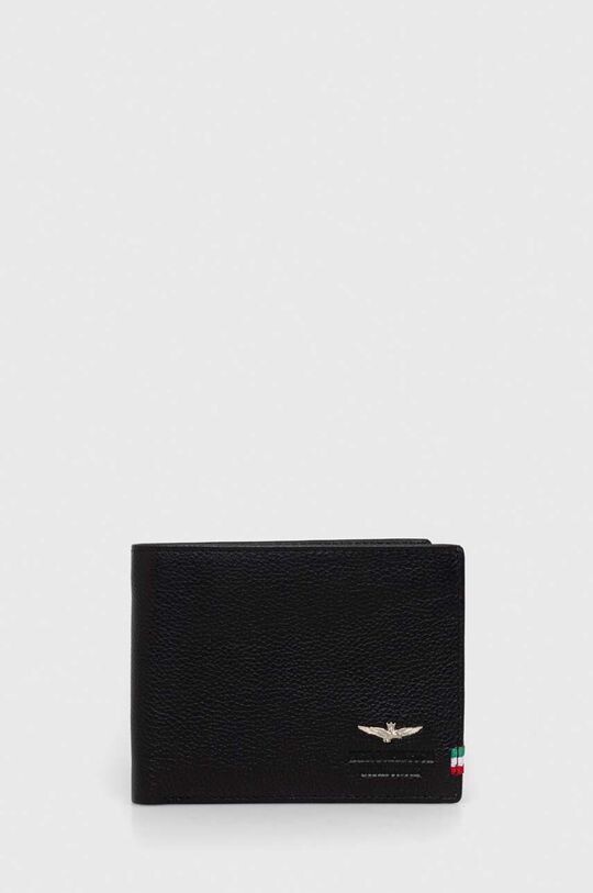 

Кожаный кошелек Aeronautica Militare, черный