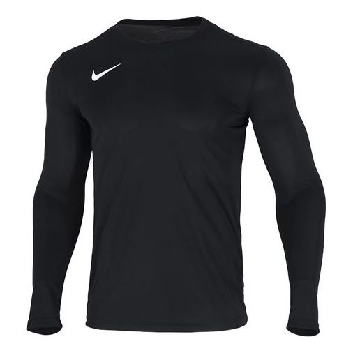 Футболка Men's Nike Solid Color Logo Athleisure Casual Sports Long Sleeves Black T-Shirt, мультиколор