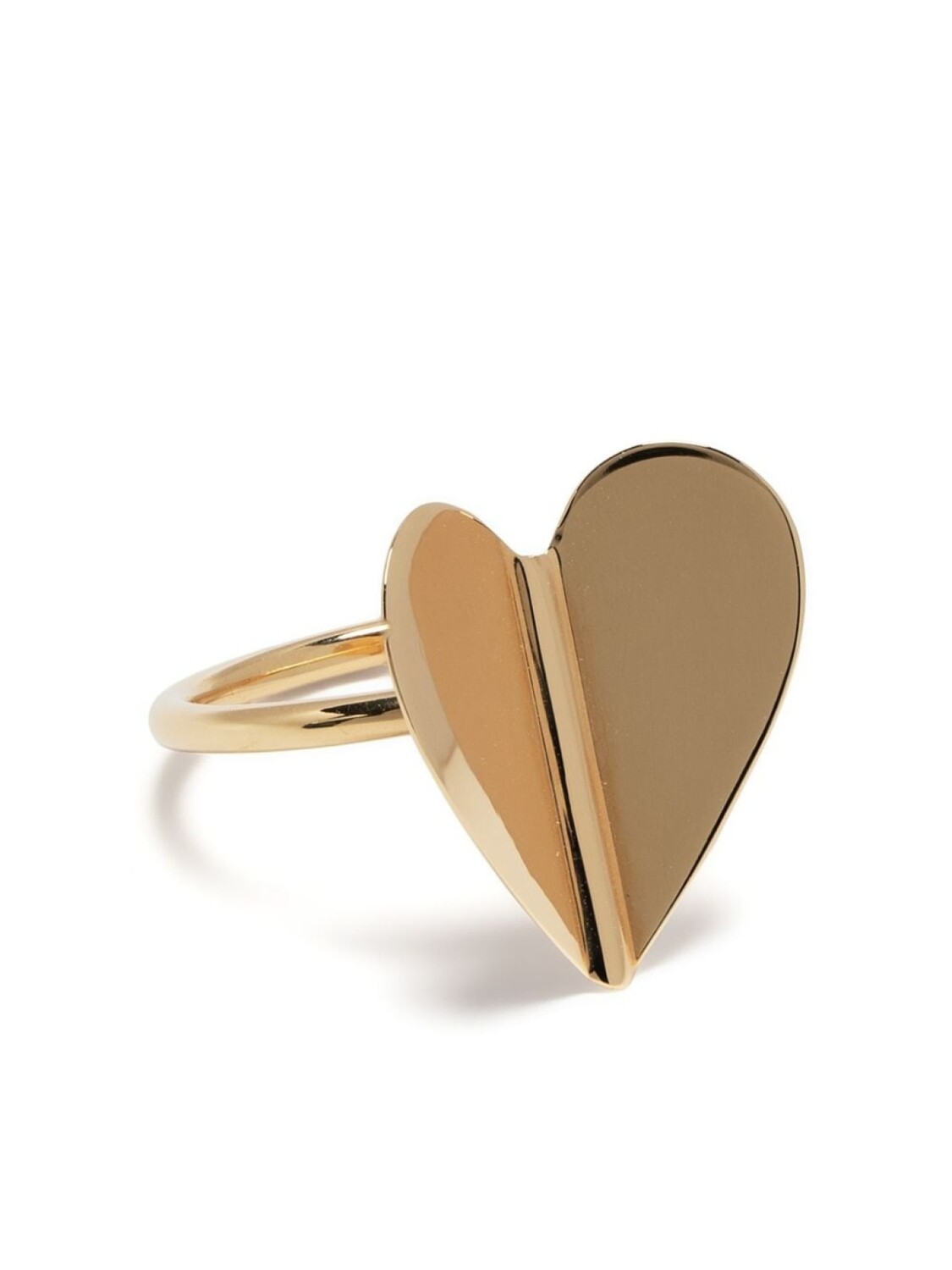 

Кольцо Folded Heart из желтого золота Cadar, золотой