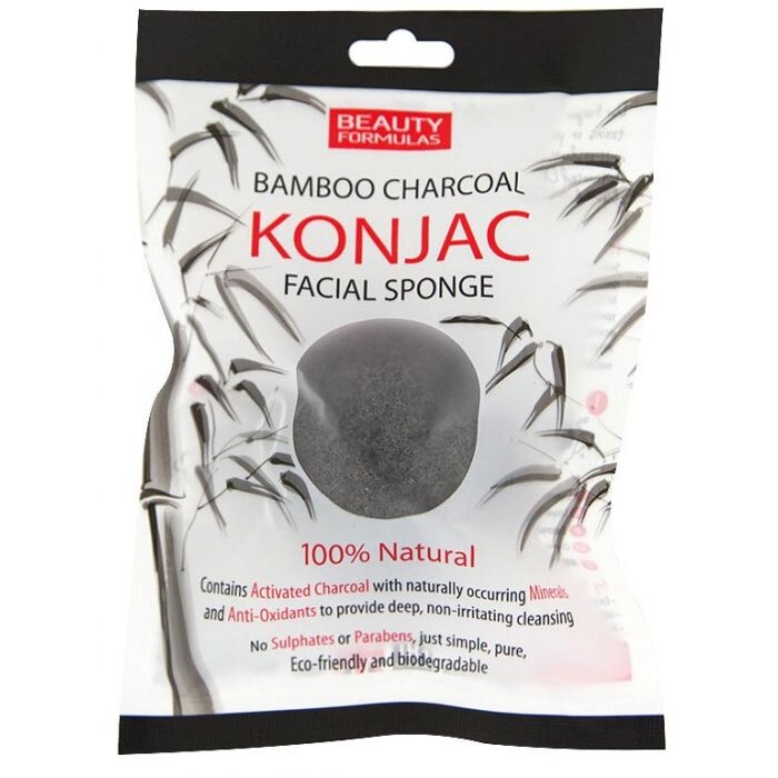 

Спонж Esponja Facial Konjac con Carbón de Bambú Beauty Formulas, 1 unidad