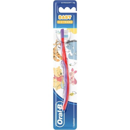 Детская ручная зубная щетка с изображением персонажей Винни-Пуха с очень мягкой щетиной для детей 02 лет, Oral-B