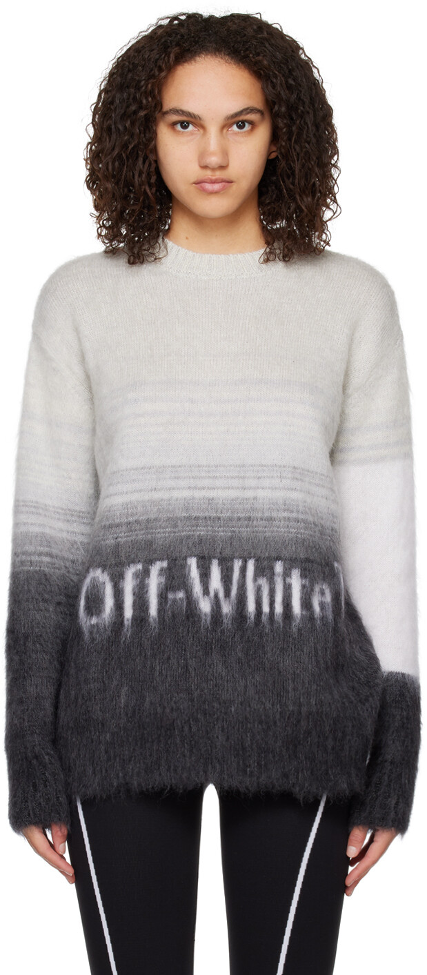 

Бело-черный свитер с градиентом Off-White