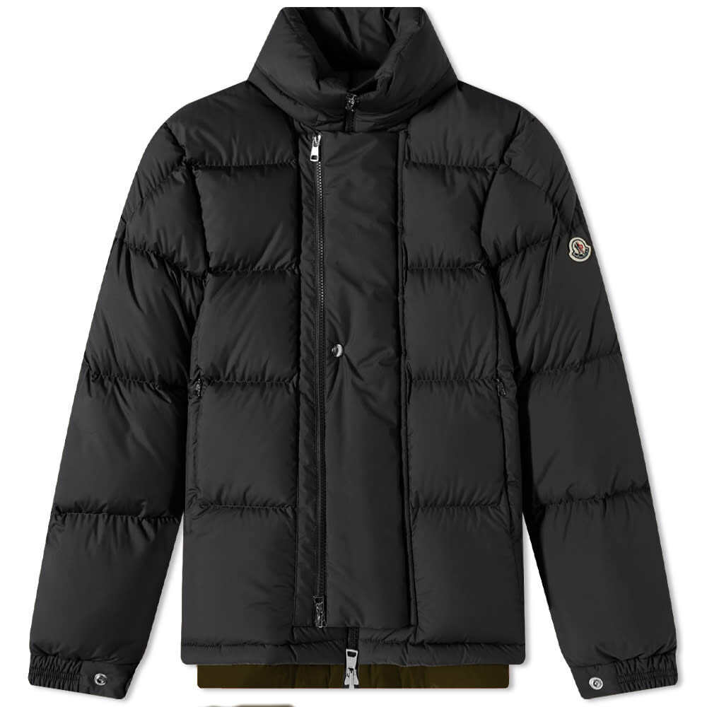 

Пуховик Maikan с планкой и логотипом Moncler, Черный