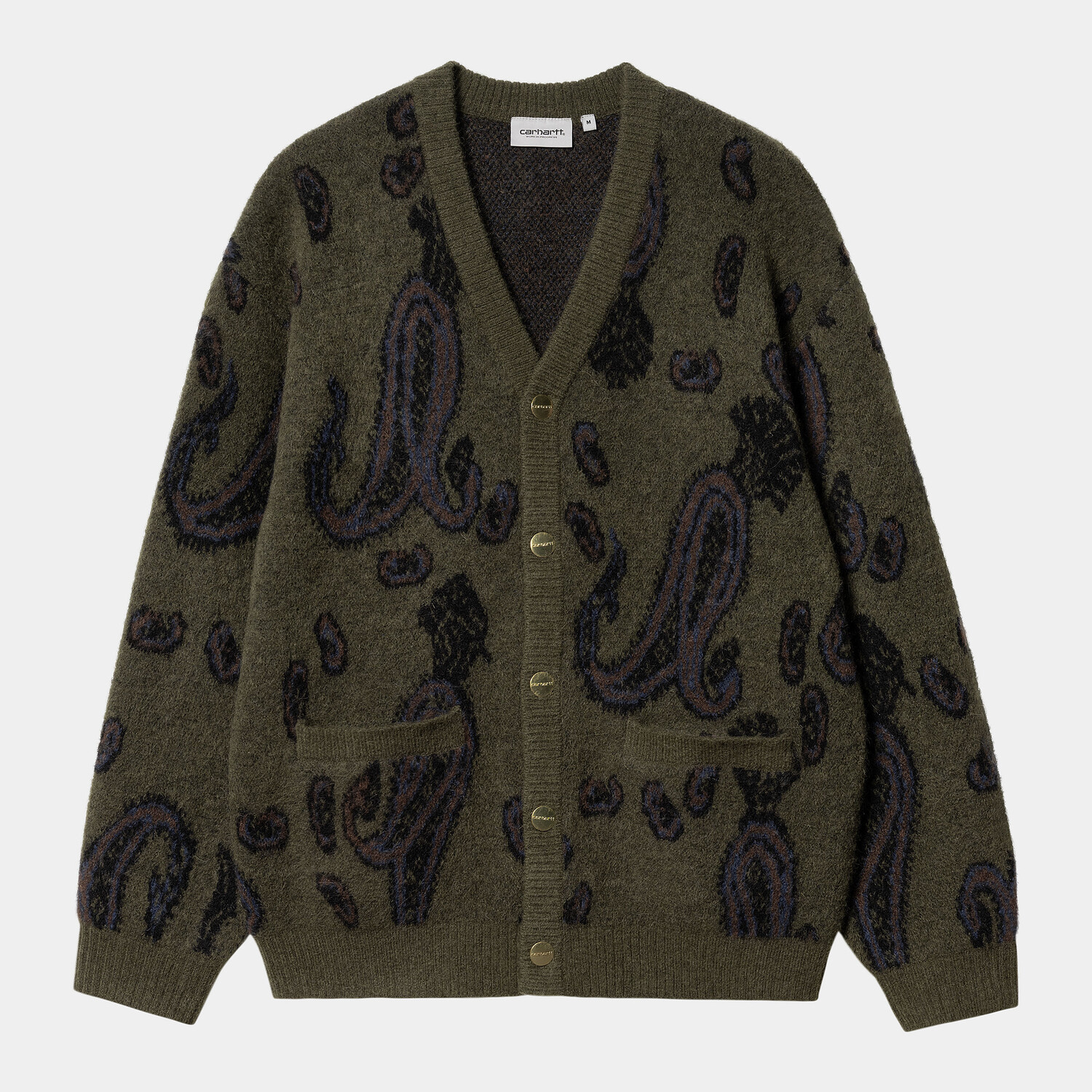 

Кардиган Carhartt Wip Medford Paisley, зеленый
