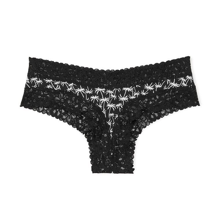 

Кружевные трусики Victoria's Secret Waist Cotton, черный