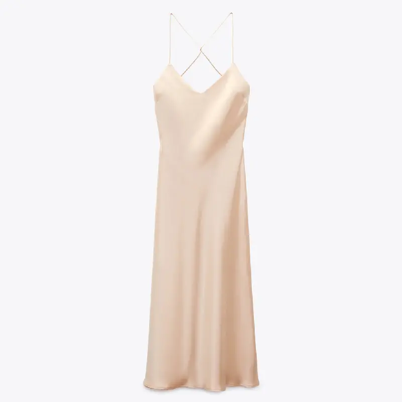 

Платье Zara Satin Camisole, розовый