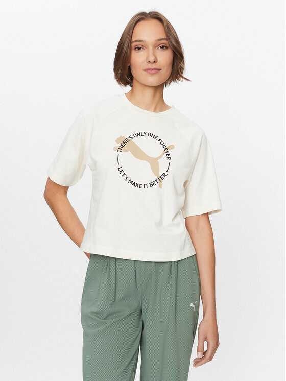 

Футболка стандартного кроя Puma, экрю