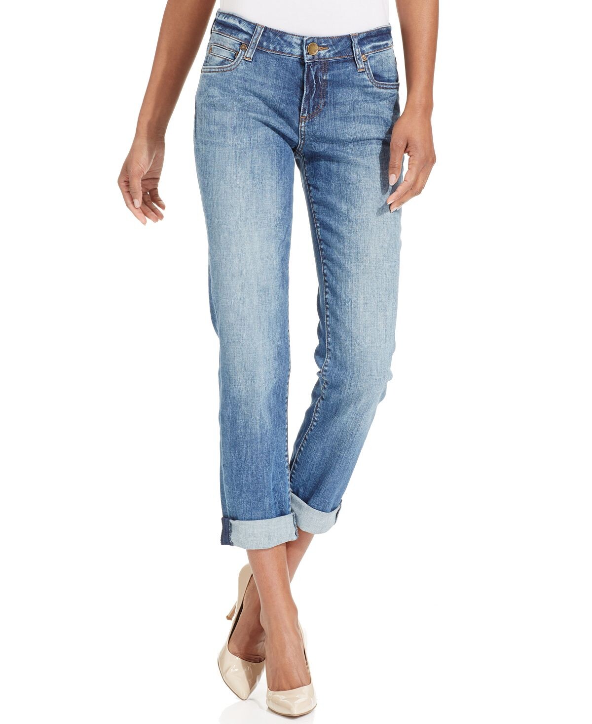

Джинсы-бойфренды с манжетами kut from the kloth Macy's, мульти
