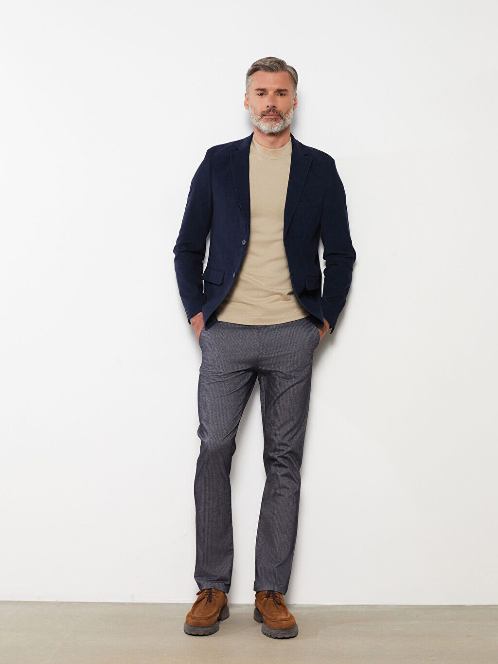 

Мужские брюки Slim Fit LCWAIKIKI Classic, Серый