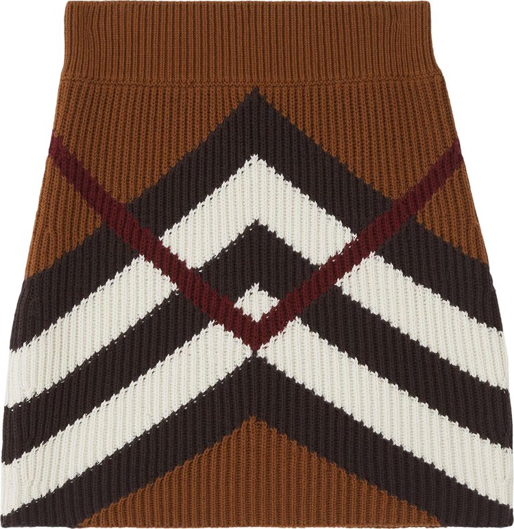 

Юбка Burberry Chevron Check Mini Skirt 'Dark Birch Brown', коричневый