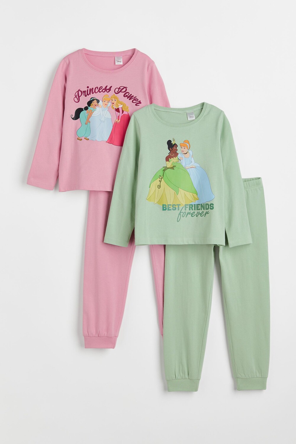 

2 пижамы с принтом H&M Disney Princesses, зеленый