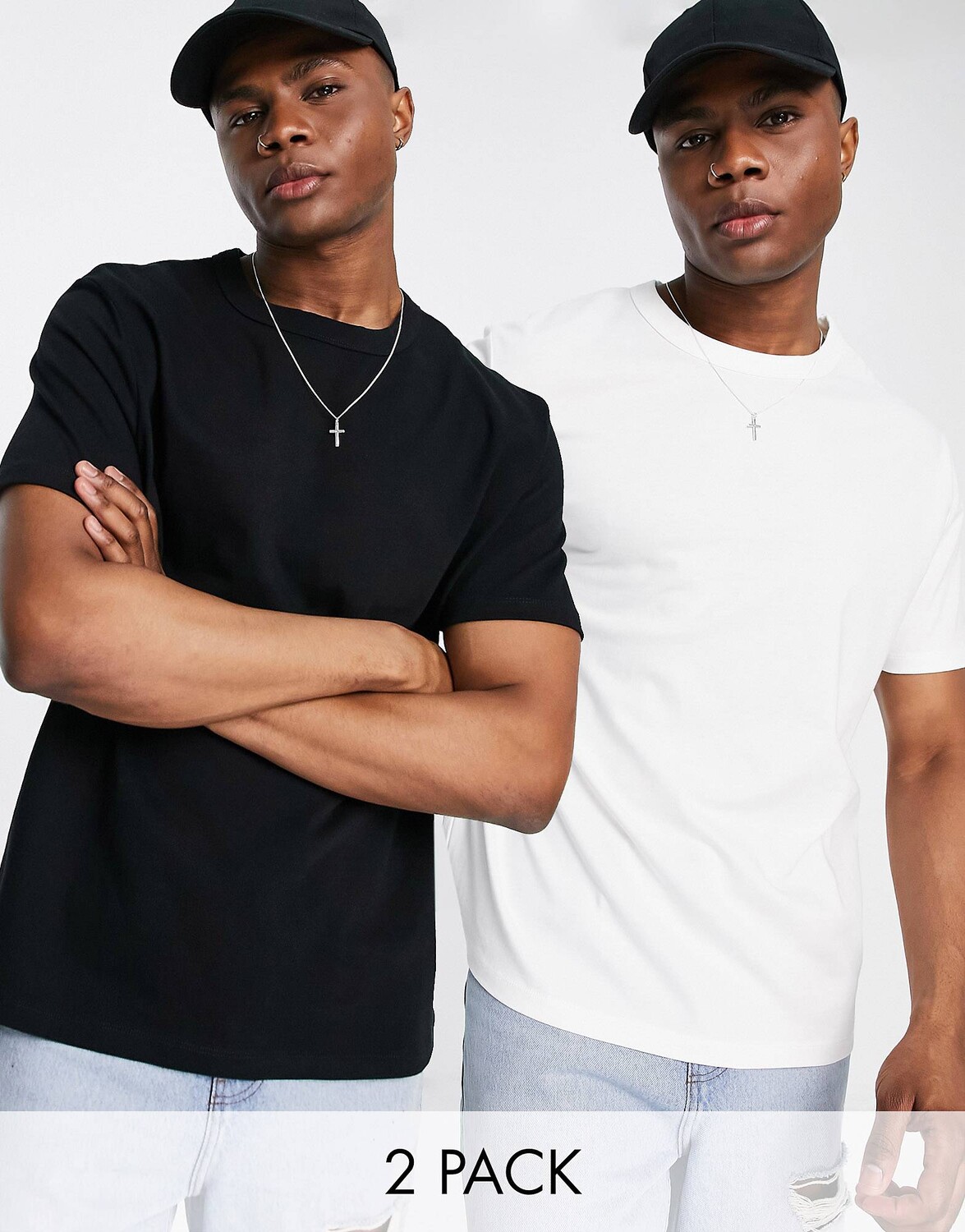 

Набор из 2 укороченных футболок ASOS DESIGN