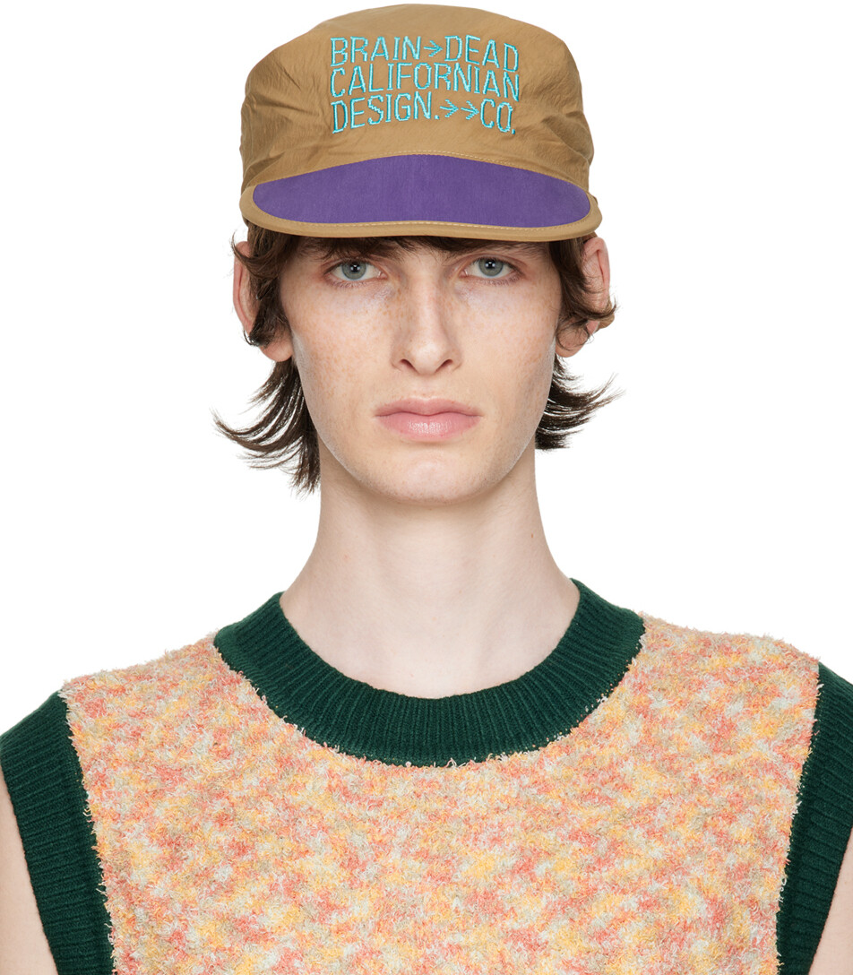 

Коричневая кепка California Design Brain Dead