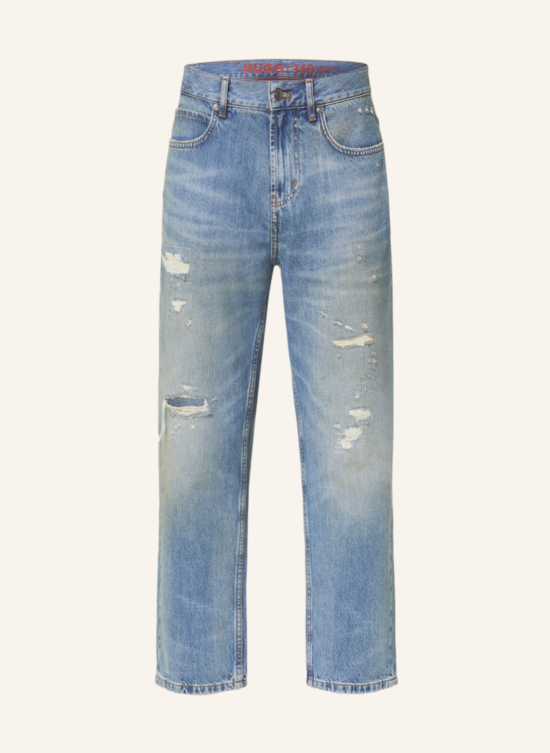 

Джинсы HUGO Destroyed Loose Tapered Fit