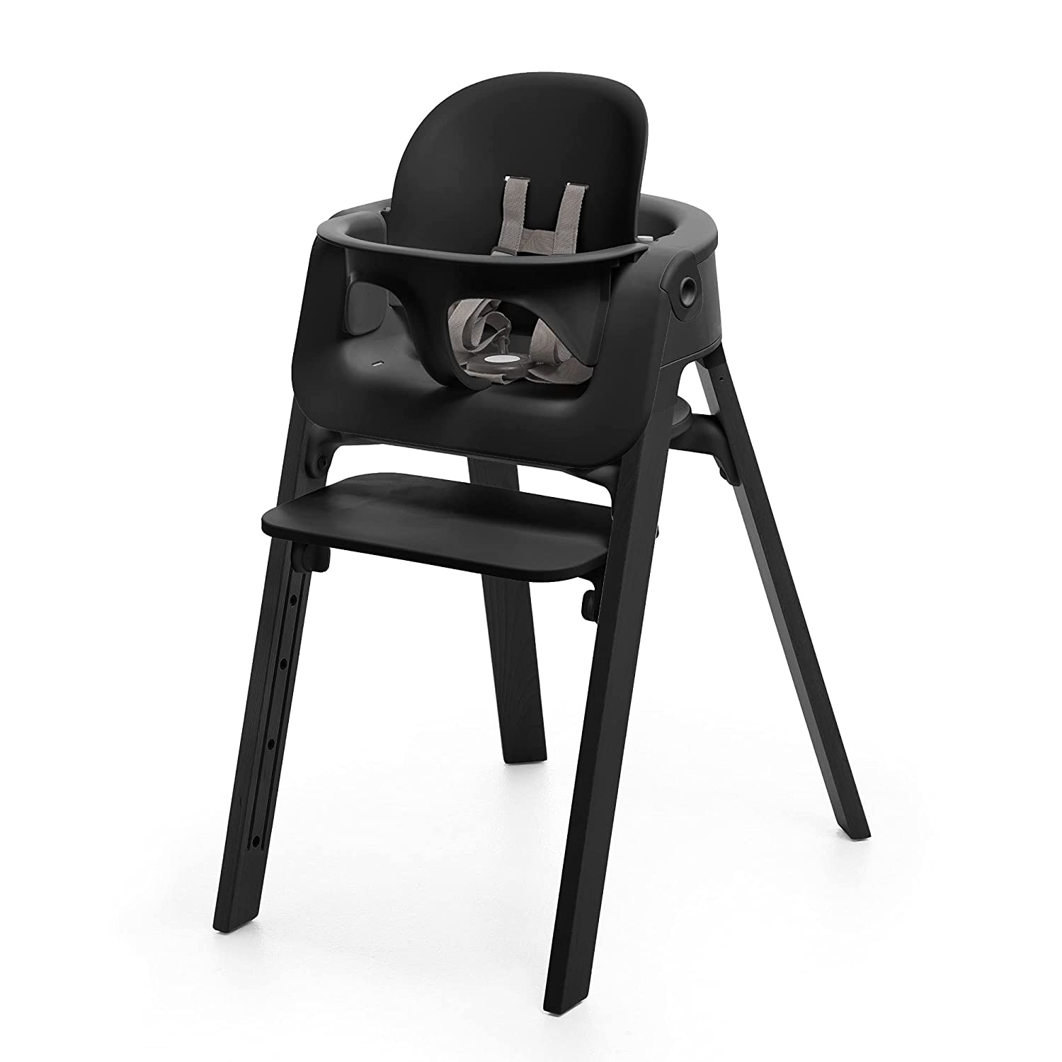 Детский стульчик-трансформер Stokke Steps, черный стульчик stokke стокке steps сидение black ножки oak black 349705