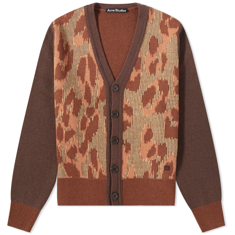 

Джемпер Acne Studios Kallard Leopard Face Cardigan, Коричневый