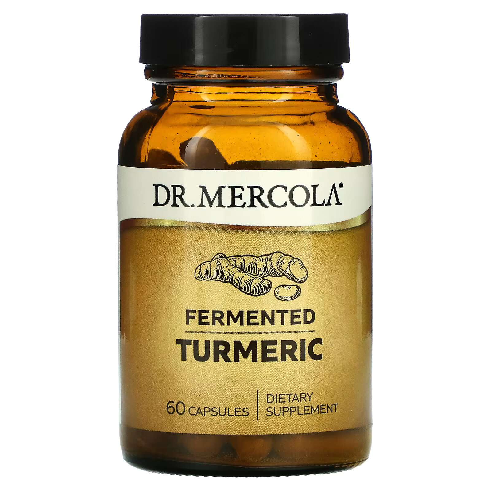 Dr. Mercola, Ферментированная куркума, 60 капсул dr mercola ферментированный имбирь 60 капсул