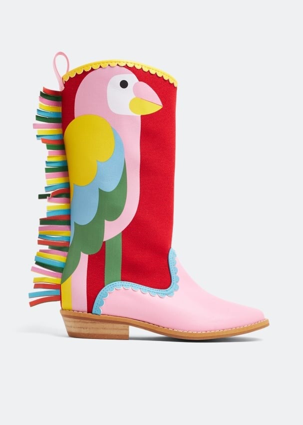 

Ботинки STELLA MCCARTNEY Bird-print boots, разноцветный