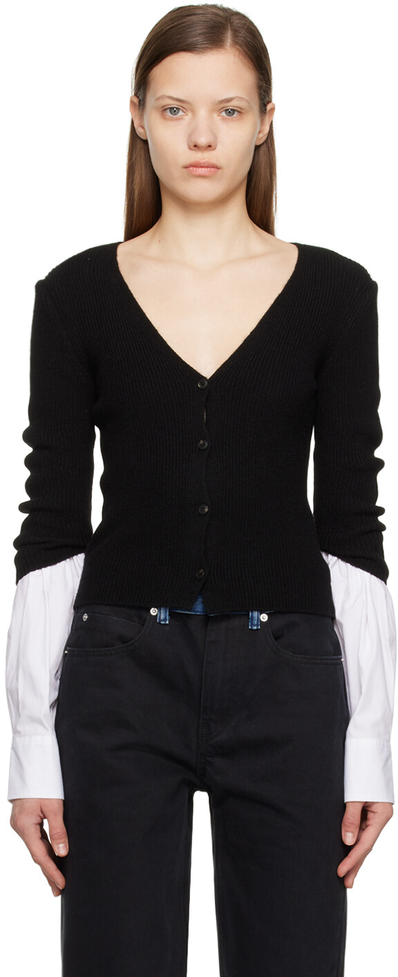 

Черный многослойный кардиган alexanderwang.t
