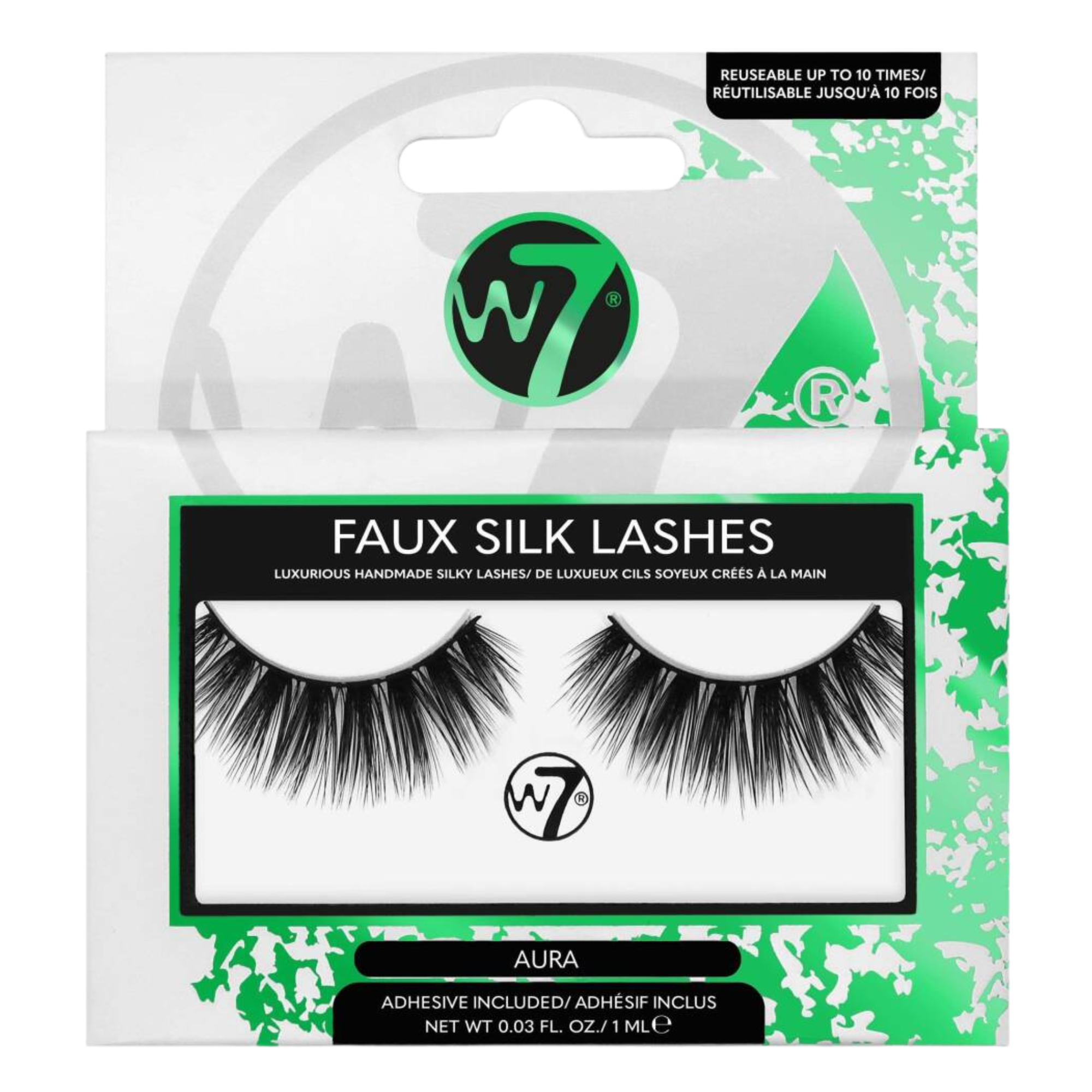 W7 3D Faux Silk Накладные ресницы Aura, 2 шт/1 упаковка