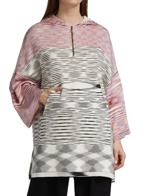 

Абстрактное пончо с капюшоном Missoni