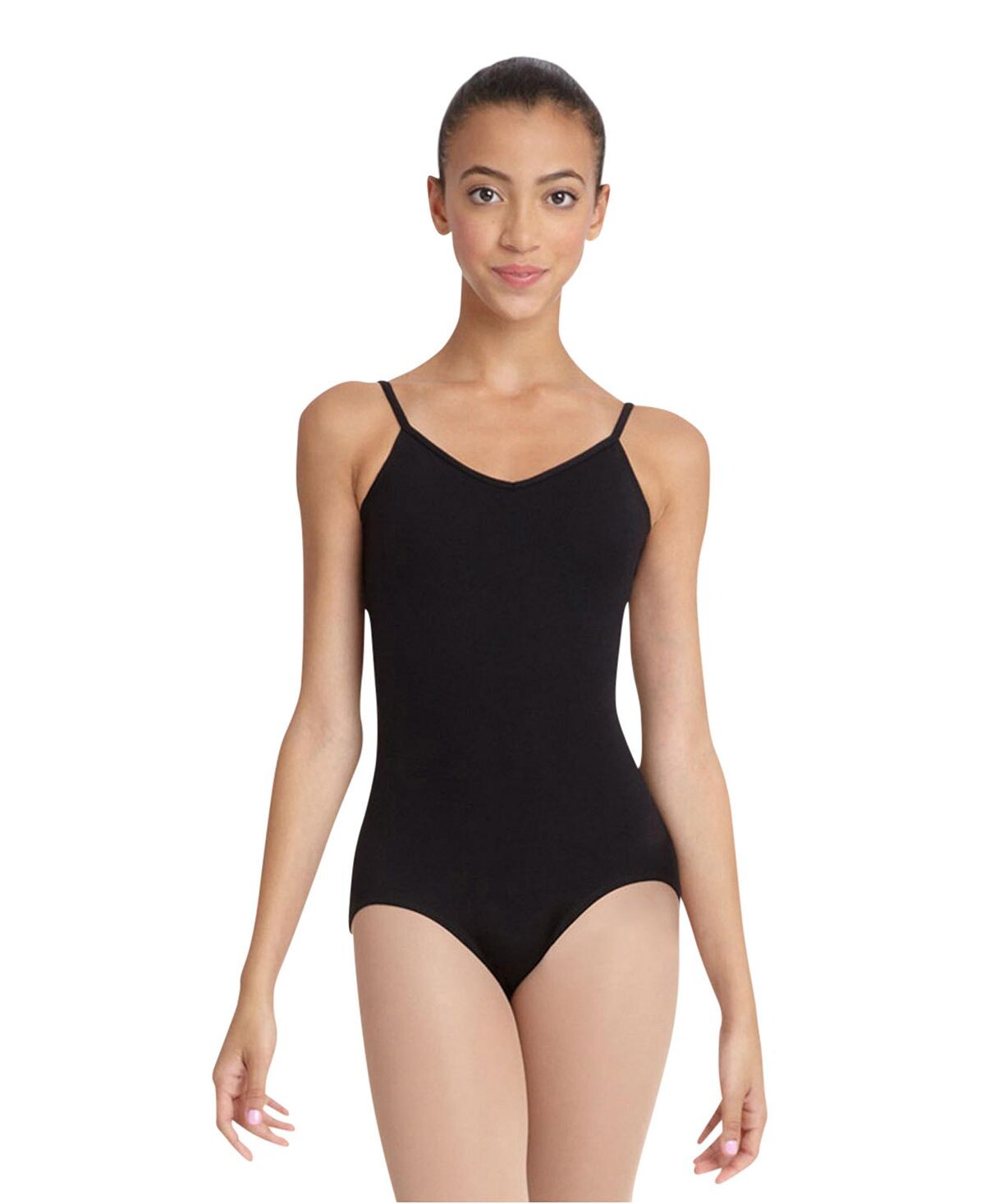 

Купальник на бретелях с v-образным вырезом Capezio, черный